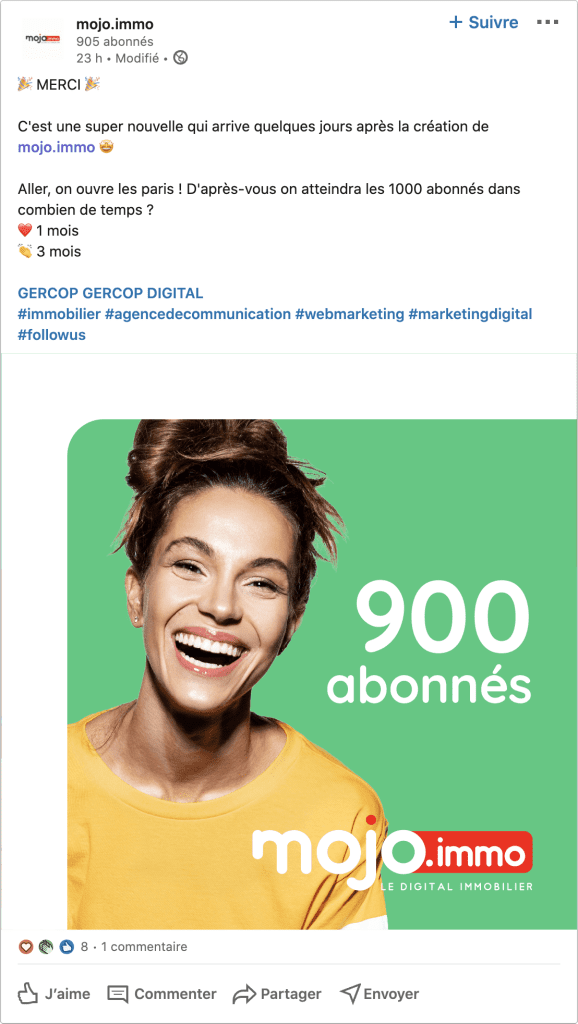 mojo.immo post linkedin